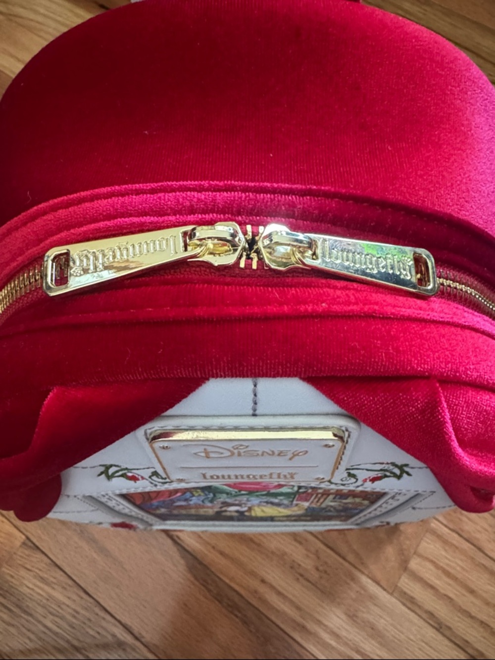 NWT Loungefly Disney Beauty and the Beast Stained Glass Portrait Mini Backpack - Picture 12 of 14